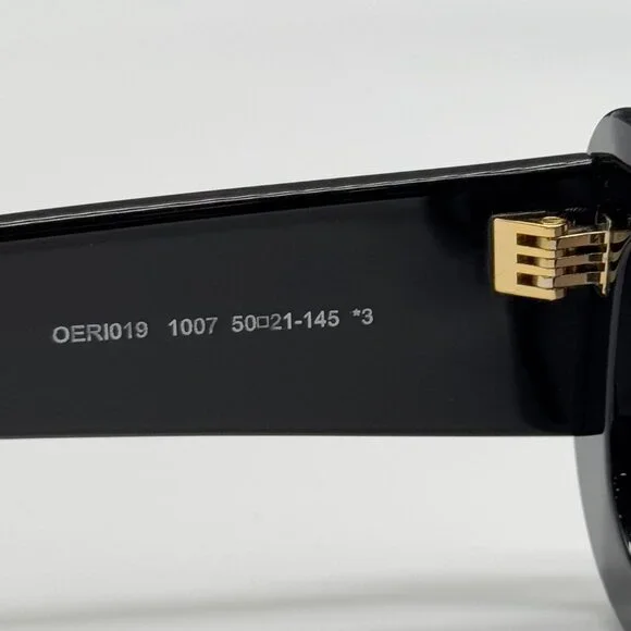 NEW OFF-WHITE CARRARA 007 BLACK OVAL UNISEX SUNGLASSES OFF-WHITE CARRARA - Picture 11 of 13